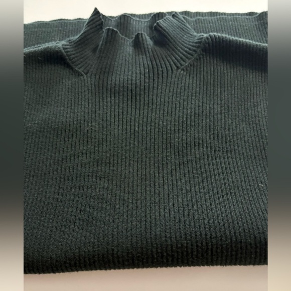 Vintage Talbots Made in Hong Kong Cotton Ribbed Sleeveless Mock Neck Sweater - Picture 1 of 9